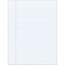 Filler Paper, White, 3-Hole Punched, Red Margin, 3/8&#x22; Ruled, 8&#x22; x 10.5&#x22;, 200 Sheets